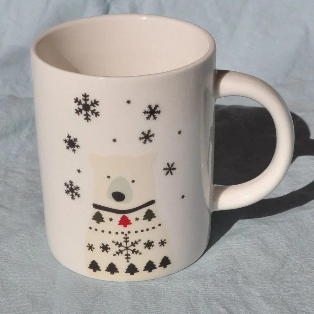*BOGO mugs* 2022 NWT Crate & Barrel polar bear mug 2022 forest friends (547w)